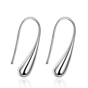NEW Simple Stamped 925 Silver Earrings A Pair/set